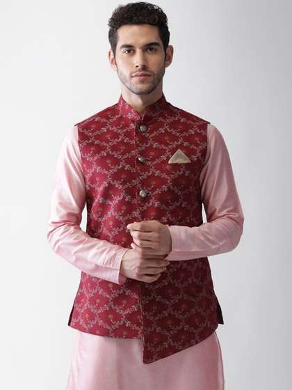 KISAH Printed Nehru Jacket