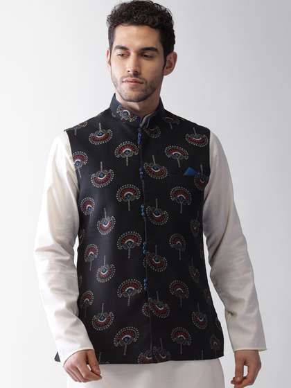 KISAH Printed Nehru Jacket