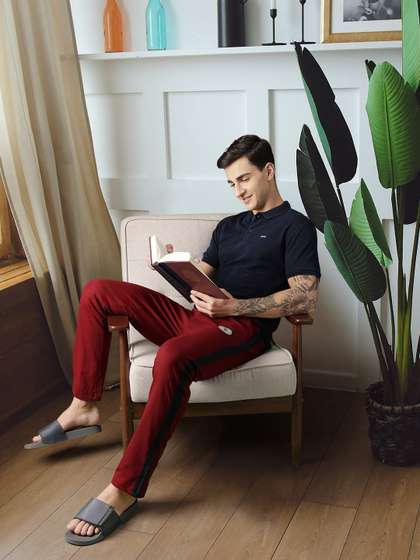 U.S. Polo Assn.
                          Men Red Solid Lounge Pants