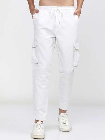 KETCH Men White Joggers Trousers