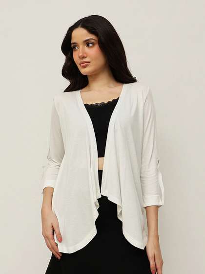 Espresso Women Off
                        White Waterfall Shrug