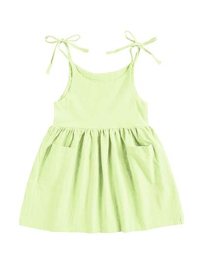 THE BABY ATELIER Girls
                    Green Pure Cotton Nightdress