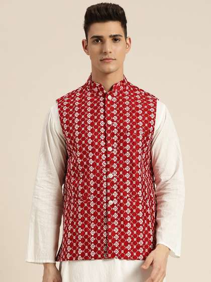 SOJANYA Men Embroidered Nehru Jacket