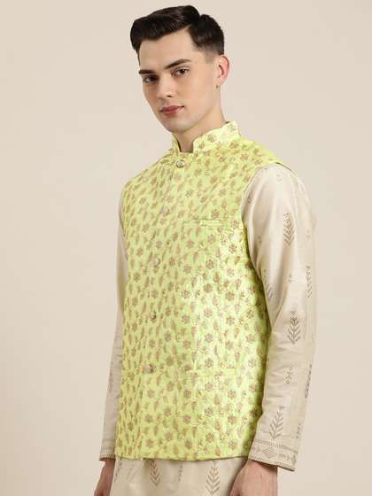 SOJANYA Chikankari Nehru Jacket