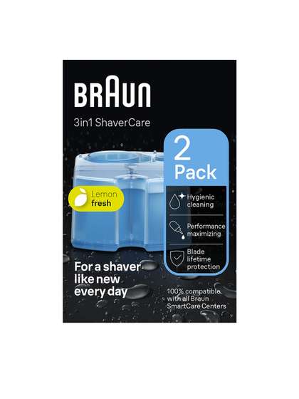Braun Pack of 2 Lemon
                    Fresh Cleaning Fluid Refill Cartridge for Trimer