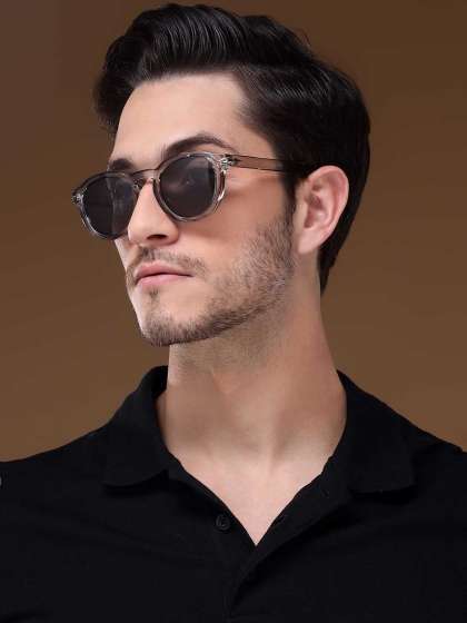 Voyage Unisex Grey Lens & Gunmetal-Toned Round Sunglasses & UV Protected Lens 2279MG3608