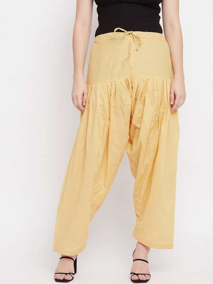 Clora Creation
                          Women Beige Solid Loose-Fit Pure Cotton
                          Salwar