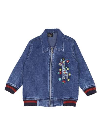 CREMLIN CLOTHING Girls Washed Denim Jacket
