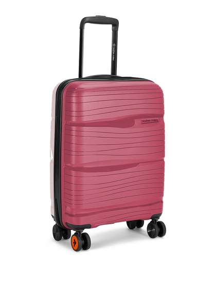 Nasher Miles Maroon
                      & White Textured Hard-Sided Cabin Trolley
                      Suitcase