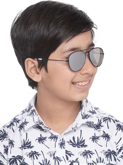Carlton London Boys
                      Mirrored Lens & Black Aviator Sunglasses with
                      UV Protected Lens