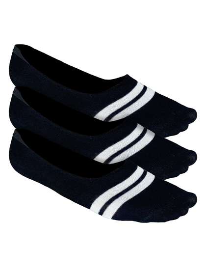 Heelium Men Striped Pack
                    of 3 Odour Free Breathable Low Cut Bamboo No Show
                    Socks