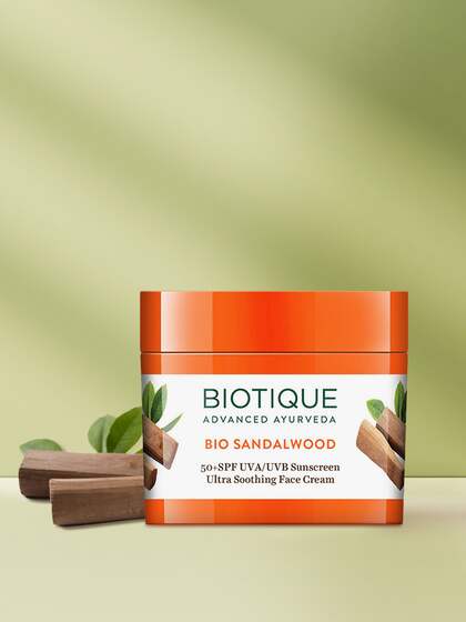 Biotique Bio Sandalwood Ultra Soothing 50+ SPF UVA/UVB Face Sustainable Sunscreen 50 g