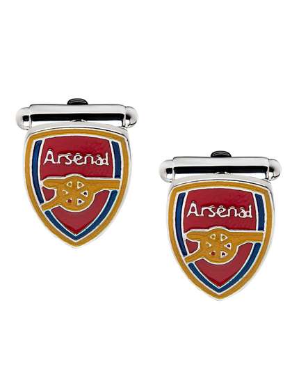 bodha Silver-Toned &
                    Red Arsenal Club Quirky Cufflink