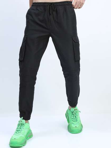 KETCH Men Black Joggers Trousers