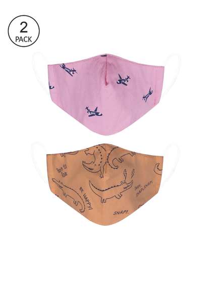 VEA Orange & Pink
                    Pack Of 2 Soft Cotton 5 Layered Filtration Face
                    Mask