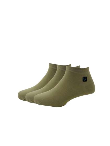 Allen Solly Men Pack
                      Of 3 Beige Solid Ankle-Length Socks
