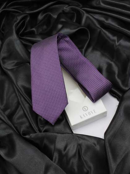 Kavove Men Purple
                    Checked Broad Tie