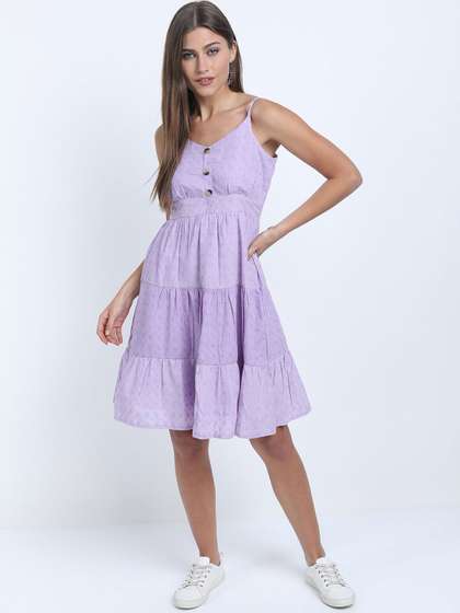 Tokyo Talkies Women
                        Purple Tiered Strappy Dress