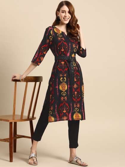Sangria Women Printed Kurta with Trousers