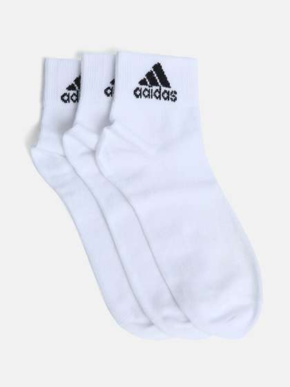 ADIDAS Men Pack Of 3
                      White Ankle Length-Socks