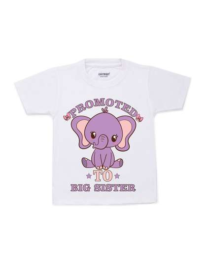 KNITROOT Infants Printed
                    Big Sister Theme Cotton T-shirt