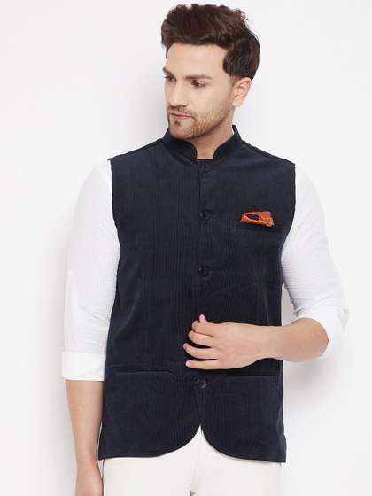 even Men Woven Design Nehru Jacket