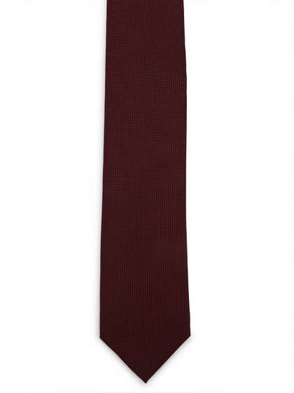 Calvadoss Men Maroon
                      & Black Woven Design Broad Tie