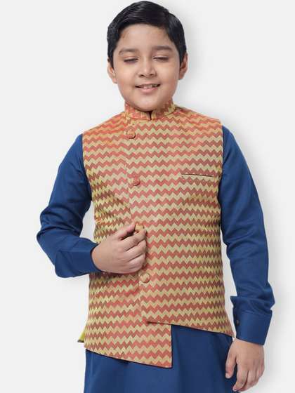NAMASKAR Silk Blend Nehru Jacket