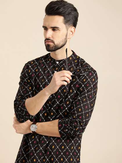 Anouk Men Geometric Printed Kurta