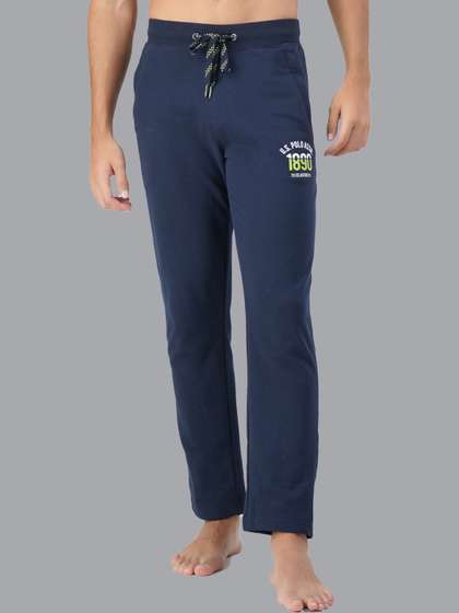 U.S. Polo Assn. Men
                        Navy Blue Solid Straight Fit Lounge Pants