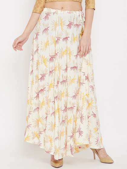 Clora Creation Printed Flared Maxi Skirts