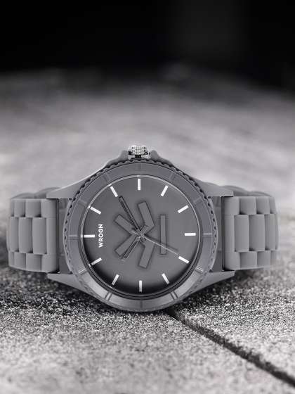 WROGN Men Grey Dial & Grey Straps Analogue Watch WRG00049E
