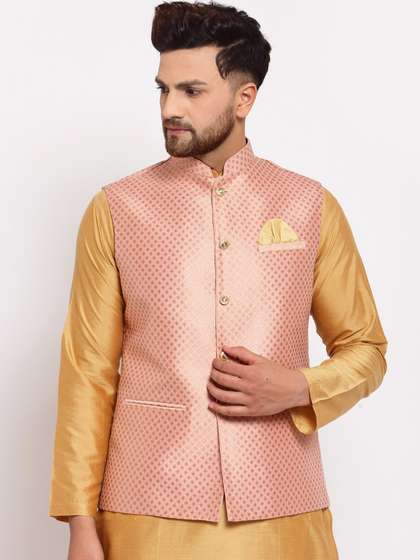 Badoliya & Sons Men Woven Design Nehru Jacket