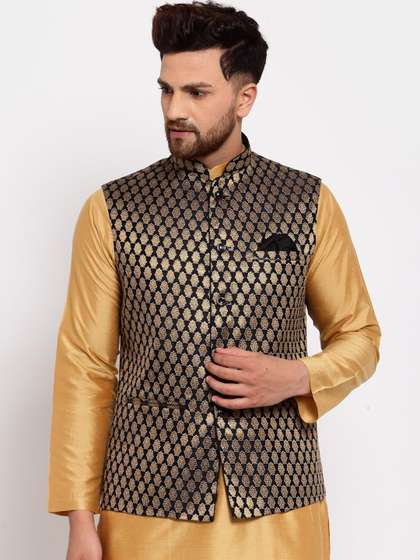 Badoliya & Sons Men Woven Design Nehru Jackets