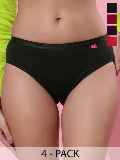 Dollar Missy Pack of
                        4 Solid Outer Elasticated Hipster Panty
                        MMBB-101S-R3-OE1-PO4