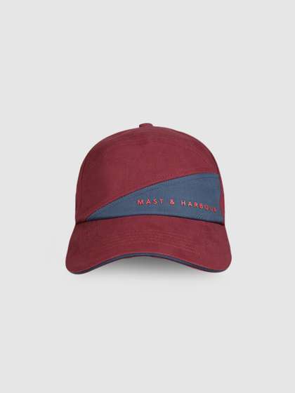 Mast & Harbour
                      Unisex Maroon & Blue Printed Baseball Cap