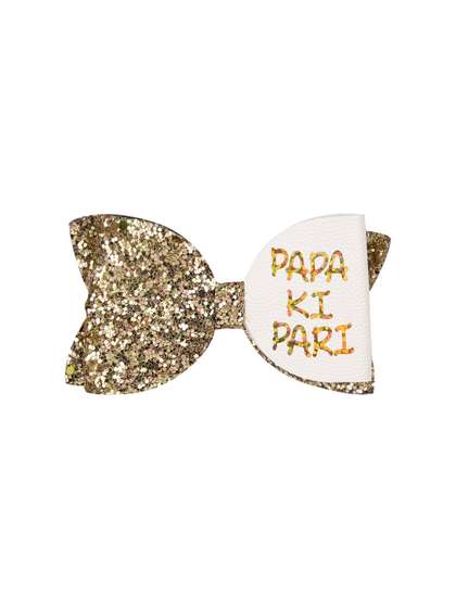 Aye Candy Girls
                    Gold-Toned & White Set Of 2 Embellished
                    Alligator Hair Clips