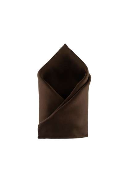 The Tie Hub Men Brown
                    Solid Pocket Squares