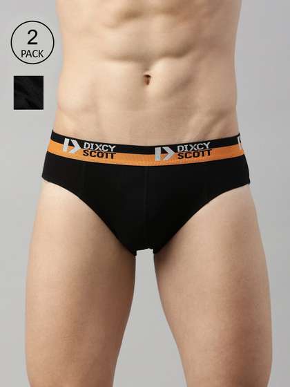 DIXCY SCOTT Men Pack
                        of 2 Combed Cotton With Sweat Absorbent
                        Waistband Brief