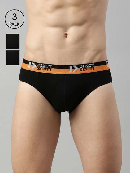 DIXCY SCOTT Men
                          Pack of 3 Combed Cotton with Sweat Absorbent
                          Waistband Brief