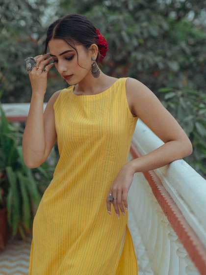 anayna Women Striped Kurta
