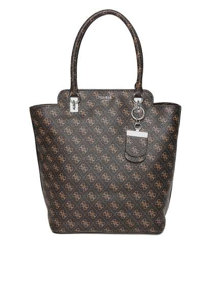 Guess Exclusive Online In India At Myntra Guess Coffee Brown Printed Shoulder Bag