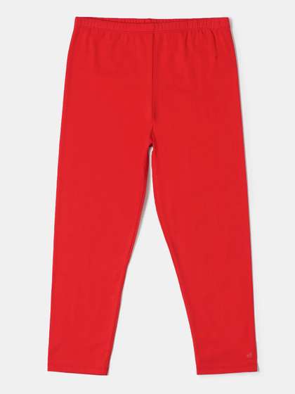 Jockey Girls Super
                    Combed Cotton Solid Slim Fit Three Quarter
                    Leggings-AG54