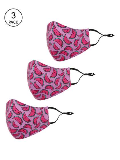 Tossido Kids Pack Of 3
                    Printed 3-Ply Reusable Pure Cotton Cloth Mask