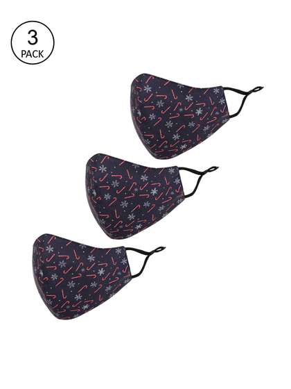 Tossido Kids Pack Of 3
                      Printed 3-Ply Reusable Pure Cotton Cloth Mask