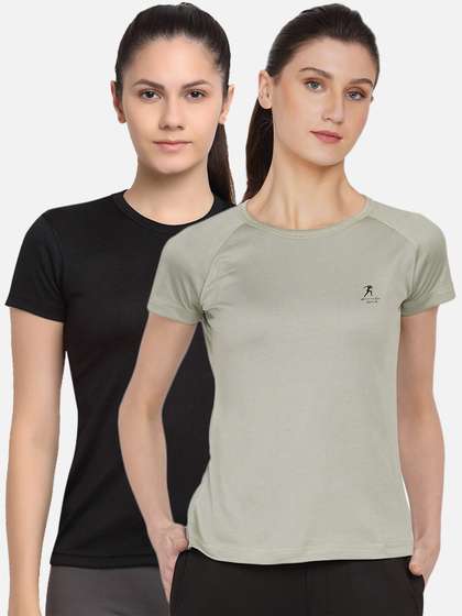 ARMISTO Women Pack
                        of 2 Dri-FIT Slim Fit Training or Gym T-shirts