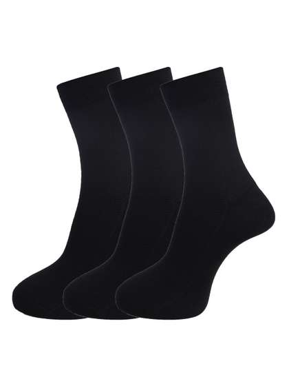 Dollar Socks Men Pack of
                    3 Full Length Black Socks
