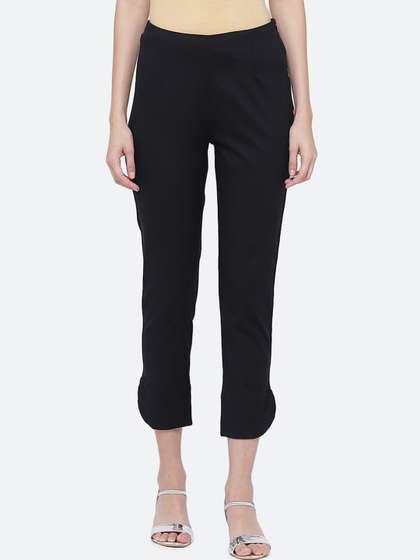 Biba Women Black
                        Straight Fit Trousers