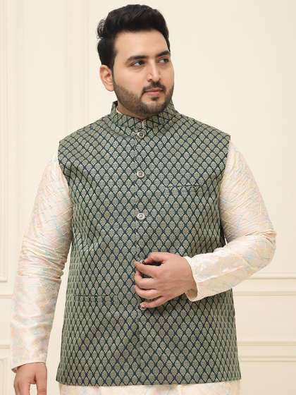 SOJANYA PLUS Plus Size Men Nehru Jacket