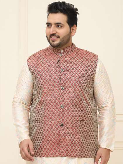SOJANYA PLUS Plus Size Men Nehru Jacket